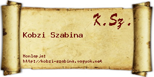 Kobzi Szabina névjegykártya