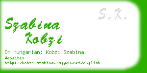 szabina kobzi business card